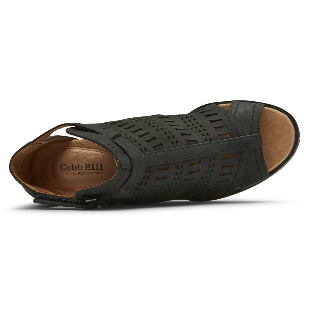 Rockport Boots Dame Svart - Cobb Hill Lucinda Perforated - UNHP42096